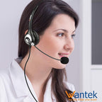 USB Headset with Microphone Noise Cancelling & Audio Controls, Computer Headphones for PC Laptop, Business, Home Office, Call Center, Skype, Zoom, Webinar, Clear Chat, Super Light,Single