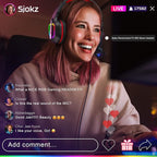 FC200 PC Gaming Headset for PS4, PS5, Switch, Xbox One, Mac, Noise Canceling Headphones with Microphone, Computer Headset with 3.5mm Jack & RGB Light