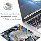 Japanese Anime Dragon Mouse Pads for Desk, Portable Wireless Computer Mouse pad Small Design with Women, Non-Slip Rubber Base Laptop Mousepad 9.5" x 7.9" Smooth Surface for Office & Travel
