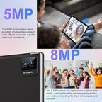 Android Tablet with Keyboard, 10 inch Android 14 Tablets 22GB+128GB, Octa-Core CPU, 8000mAh, HD IPS Display, 5G WiFi, BT 5.0, GPS, Widevine L1, 1TB Expandable, Mouse, Split Screen, Metal Body -Black