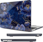 Compatible with MacBook Air 13.6 inch Case, M4 A3240/M3 A3113/M2 A2681 (Released 2025 to 2022), Hard Shell, Keyboard Cover, Screen Protector, Webcam Cover & Type-C Adapter, Starry Flower