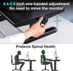 Monitor Stand Riser for Desk,360°Rotation Freely Height Adjustable by Knob,4.4-5.8 Inches,Ergonomic Monitor Stand Mount, Desktop Monitor Stand Riser for Computer,Laptop,Printer,Tv,Black
