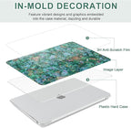 B BELK Compatible with MacBook Air 13 inch Case 2025 2024 2023 2022 M4 M3 M2 A3240 A3113 A2681, Plastic Hard Shell +Keyboard Cover +Screen Protector for MacBook Air 13.6 inch Case, Shiny Green Pearl