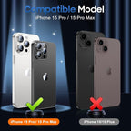 UniqueMe for 3 Pack iPhone 15 Pro/iPhone 15 Pro Max Camera Lens Protector, [Drop Protection] [Case Friendly] Camera Cover Screen [Update New Version] - Intergrated Glitter Silver