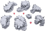 EnderToys Raised Caverns by Printable Scenery, 3D Printed Tabletop RPG Scenery and Wargame Terrain 28mm Miniatures