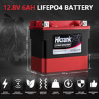 YTX12-BS 12V 6Ah,360CCA LiFePO4 Lithium Motorcycle Battery,Powersports Battery for Honda KTM Yamaha Harley Fit ATV, UTV, Scooter, Motocross, Lawn Mower, Jet Ski, Polaris