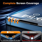 TOCOL for iPhone 13 mini Screen Protector 9H Hardness Military Grade Shatterproof HD Tempered Glass Full Coverage Easy Installation Case Friendly 2 Pack