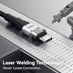 Extra Long USB C to USB C Cable 15FT 100W, USB C Charger Cable Fast Charging Cord Braided, Type C Cable for iPhone 16 15/15Plus/15Pro/Max, MacBook Pro/Air, iPad Pro/Air/Mini,Samsung,Pixel,Laptop