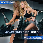 10-in-1 Cable Machine Attachments Set for Gym - Includes Tricep Rope, V-Bar, Straight Bar, D-Handle, Ankle/Wrist Straps, Storage Bag - Compatible with LAT Pulldown & Home Gym Cable Machines
