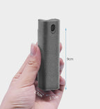 YTT Screen Cleaner, All-in-One Spray & Wipe Cleaner, with Transparent Protective Shell for All Phones, Laptop and Tablet Screens (Gray)
