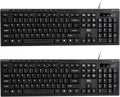 Rii RK907 Ultra-Slim Compact USB Wired Keyboard for Mac and PC,Windows 10/8 / 7 / Vista/XP (Black) (2PCS)