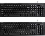 Rii RK907 Ultra-Slim Compact USB Wired Keyboard for Mac and PC,Windows 10/8 / 7 / Vista/XP (Black) (2PCS)
