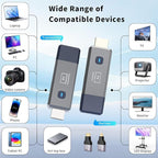Wireless HDMI Transmitter and Receiver, 165ft/50m Wireless HDMI for 4K Decode Input 1080P Output, Plug&Play Portable 2.4G/5.8G for Video and Audio to Monitor from PC/Projector/TV Box