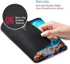 Halloween Mouse Pad,Pumpkin Glowing at Moonlight in The Spooky Forest Mouse Pad,Mouse Mat Square Waterproof Mouse Pad Non-Slip Rubber Base Mousepad for Office Laptop, 9.5"x7.9"x0.12" Inch