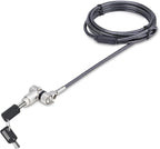 StarTech.com 3-in-1 Universal Laptop Lock 6.6ft (2m), Master Keyed Security Cable, Compatible with Noble Wedge/Nano/K-Slot; TAA