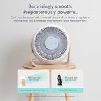 SNOOZ Breez 2-in-1 Smart Bedroom Table Fan & White Noise Machine - Smooth, Powerful Air - Adjustable White Noise - Remote Control, Scheduling, & Smart Features via App