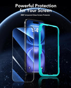 ESR 3 Pack for iPhone 16 / iPhone 15 Screen Protector, [9H Hardness] [Military Grade Shatterproof] Full Coverage Tempered Glass Film with Easy Installation Tool, HD Clear, Scratch Resistant