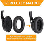 Replacement Ear Pads for Bose QuietComfort 35 (QC35) & Quiet Comfort 35 II (QC 35 ii) Headphones, EarPads Cushions with Noise Isolation Memory Foam, Softer Protein Leather, Added Thickness