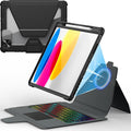 Nillkin for iPad 10th Generation Case with Keyboard & iPad 11th (A16, 2025), Magic-Style Magnetic Detachable Backlit Keyboard Case with Camera Cover and Multi-Touch Trackpad for 10th Generation