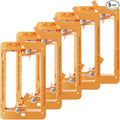 VCE Low Voltage Mounting Bracket Single Gang Wall Plate, Flush Low Voltage Box for Network, HDMI, Coaxial, Speaker, Telephone Cables, Orange, 5 Pack