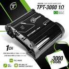 Timpano TPT-3000 1 Ohm Compact Amplifier 3000 Watts, 1 Channel, Full Range Amp Class D for The Installation of Car Speakers, Loudspeakers, Drivers and Tweeters on Car Audio Systems
