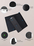 TopMade Wireless Charging Mouse Pad, Gaming Mousepad with Ultra-Smooth Surface, Non-Slip Base, Waterproof Computer Desk Pad, 31.5"x11.81" XL Large Desk Mat for MacBook, PC, Laptop