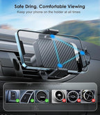 Wireless Car Charger, MOKPR 15W Fast Charging Auto-Clamping Car Charger Phone Mount Air Vent Cell Phone Holder Compatible iPhone 16/15/14/13/13 Pro/12 pro/12/11, Samsung Galaxy S23/S22/S21/S20, etc
