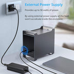 Syba 5 Bay 2.5" and 3.5" SATA HDD External USB 3.0 / eSATA RAID Hard Drive Enclosure Support 120TB & RAID 0/1/5/10/JBOD Mode SY-ENC50122