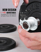 Pro Barbell Clips 1 inch Barbell Clamps 0.9-1.18inch Quick Release Weight Clips for Bars Multi-Size Adjustable Olympic Barbell Clamps