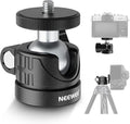 NEEWER Basic Mini Ball Head, Portable Tripod Head Camera Mount Adapter with 1/4" Screw for Compact DSLR Action Cam Phone LED Ring Light Monopod Slider, 4.4lb Max Load, 360° Swivel & 90° Tilt, GM01