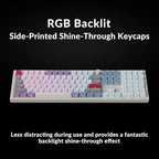 Keychron Q6 Max QMK/LAUNCHER Wireless Bluetooth/2.4 GHz/USB-C Wired Custom Mechanical Keyboard, Full Size Programmable Knob RGB Backlit Hot-Swappable Gateron Brown Switch for Mac Windows Linux - White