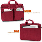 KINGSLONG Slim 17.3 inch Laptop Bag Sleeve Carrying Case with Shoulder Strap, Notebook Ultrabooks Computer Handbag Cover for Men Women Fit for Acer Asus Lenovo HP Toshiba Red