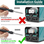 YIHUA 992D-II 2-IN-1 Precision Soldering Kit with Hot Air Pencil and C210 Soldering Iron, Precision Soldering Station with Dynamic LCD Display, Low-Wear Mode, 3 Preset Channels, 8 Hot Air Nozzles