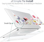 Batianda Case for M1 MacBook Air 13 Inch Model A2337 A2179 A1932 2021 2020 2019 Release,Lovely Creative Series Design Hard Shell with Keyboard Cover & Screen Protector, Spring Flowers