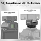 NEEWER Cold Shoe Mount Adapter Compatible with DJI Mic 2 Rode Wireless GO II Hollyland Saramonic NEEWER Wireless Mini Microphone, Anti Interference Offset Contact Design for Speedlite Flash, UA079