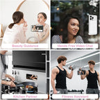 1 Pack Silicone Suction Cup Phone Case Mount Double Sided, Phone Accessories Hands-Free Strong Grip Holder for Selfies and Videos, Silicon Phone Stand Sticky for iPhone and Android Lavender
