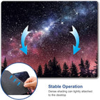 Hokafenle Square Mouse Pad, Galaxy Mouse Pad, Mouse Mat Square Waterproof Mouse Pad Non-Slip Rubber Base MousePads for Office Laptop, Pines Trees