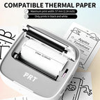 PRT Mini Sticker Printer, Portable Thermal Printer with 1 Roll Sticker Paper, Inkless Sticker Maker, Bluetooth Label Printer for Study Notes,Lists,Pictures,DIY Creations Small Printers for Home Use