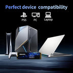 2TB SSD NVMe M.2 2280 PCIe Gen4 x4 Internal Solid State Drive - Up to 4800MB/s, 2TB SSD PS5 Dynamic SLC Cache, PS5 Compatible for Gaming PC Laptop(EN705)