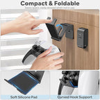 OIVO Controller & Headset Wall Mount Holder Stand, Foldable Headphone Stand, Gaming Controller Holder Hanger Hook, Universal Storage Organizer Controller/Earphone/Game Accessories-5 Packs