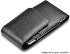 Phone Holster for Samsung Galaxy S25 S24 S23 S22 S21 S20 FE S10 S9 A51 A52 A53 Note 20 Note 10 Plus LG Stylo 5 PU Leather Case Pouch Belt5 Phone Holder with Belt Clip,Black
