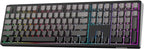 EPOMAKER TH108 Full Size Mechanical Keyboard, Wireless Gaming Keyboard with 8000mAh Battery, Creamy Gasket, 108 Keys, Hot Swap, Custom Driver, RGB Backlight (Black, Creamy Jade)