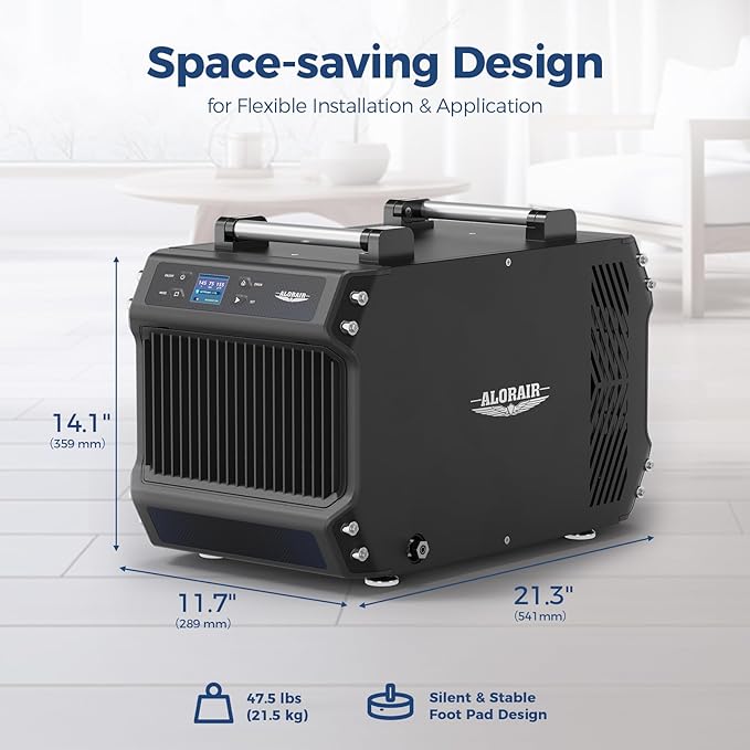 ALORAIR 145 Pint Crawl Spaces Dehumidifier with Pump and Drain Hose, Auto Defrost for Crawlspaces, Commercial, Basements, and Large Rooms up to 1800 Sq.Ft