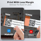 Makeid P31 Industrial Label Maker, Thermal Transfer Label Printer Portable Bluetooth Labeler with 0.71" W x 26.24ft L Label, Wire and Cable Labeling Machine for Job Sites, Fast Creat and Print Label