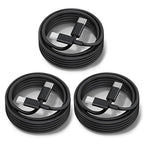 60W USB C to C Cable [3Pack] iPhone 15 Fast Charging Cable,6ft Long USB-C to USBC Power Cord for iPhone 16/15 Pro Plus Pro Max, MacBook Pro Air/IPad/iPad Pro 12.9/11,AirPods 4(Black)
