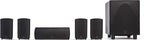 Definitive Technology ProCinema 6D - Compact 5.1 Channel Home Theater Speaker System | 250-Watt Powered Subwoofer Center Channel + 4 Speakers | Sleek Modern Looks Match Any Décor Black