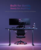 Heavy Duty Ultrawide Monitor Arm with RGB Lighting & USB Charging, Fits 34 to 49 inch Curved Screens, Supports 14 to 38 lbs, Adjustable Desk Mount, Gaming Setup, Black