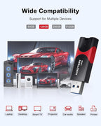KOOTION 128GB USB Thumb Drive 3.1 Flash Drive Ultra High Speed up to 150MB/s, Retractable Memory Stick, 128G External Solid State Flash Drive