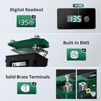 TYKOOL YTX12-BS STD LiFePO4 Lithium Motorcycle Battery,280CCA,2X Cranking Amps,Digital Readout,Compitable for BMW F850GS,Kawasaki Vulcan 900, BRP (Can-AM) DS250 ATV,Piaggio Vespa 300cc Scooter