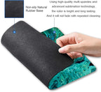 Mouse Pad, Green Marble Mouse Pad, Square Washable Cloth Personalized Mouse Mat with Design, Gaming Office Home Non-Slip Rubber Base Computer Mousepad